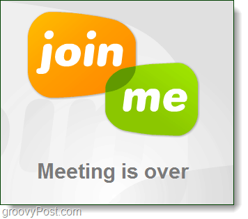 انتهى الاجتماع ، join.me