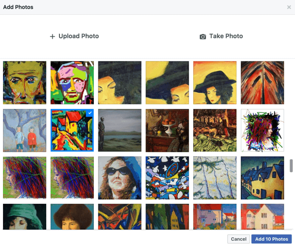 يجعل Facebook من السهل إنشاء عرض شرائح من الصور التي شاركتها بالفعل على صفحتك.