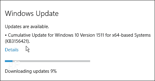 نظام التشغيل Windows 10 KB3156421