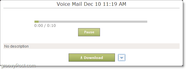 الاستماع إلى رسائل البريد الصوتي باستخدام drop.io