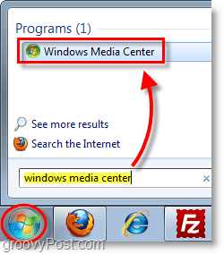 مركز وسائط Windows 7 -فتح مركز وسائط Windows