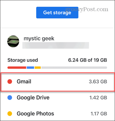 مساحة Gmail تستخدم محرك جوجل