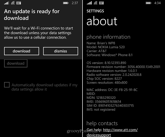 معاينة Windows Phone 8.1 تحصل على تحديث آخر