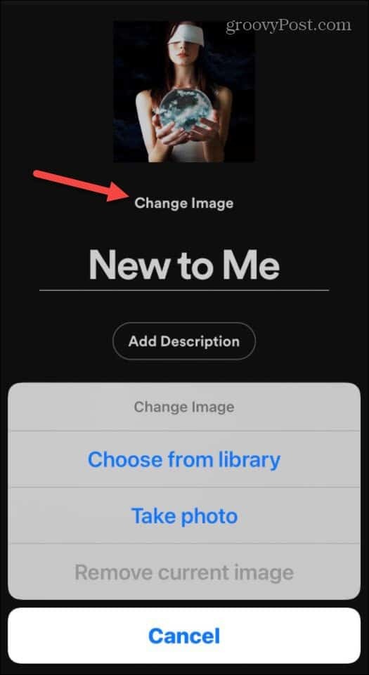 اختر صورة أو قم بإزالة iOS
