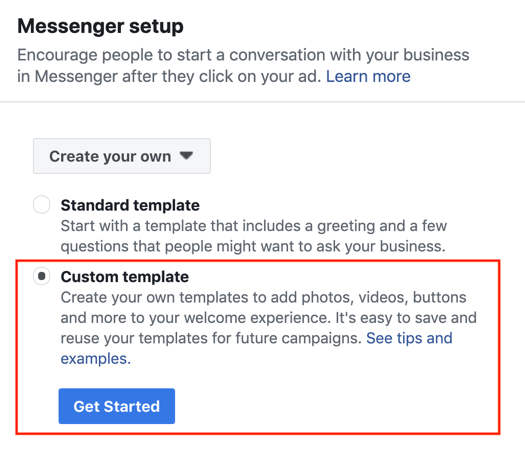 Facebook انقر فوق إعلانات Messenger ، الخطوة 3.