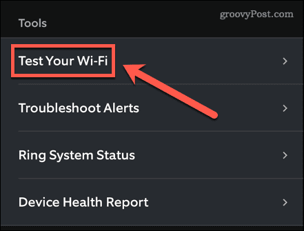 حلقة اختبار wifi