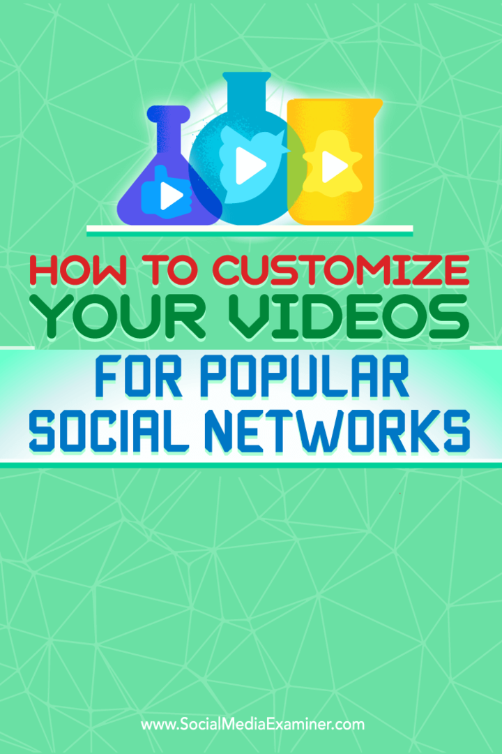 نصائح حول كيفية تخصيص مقاطع الفيديو الخاصة بك لأداء أفضل على أهم الشبكات الاجتماعية.