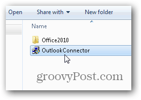 Outlook.com Outlook Hotmail Connector - بدء تشغيل المثبت outlookconnector.exe