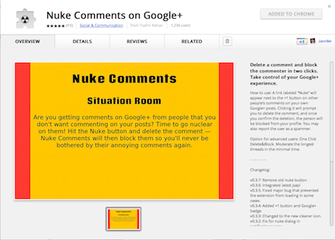 تعليقات nuke على google +