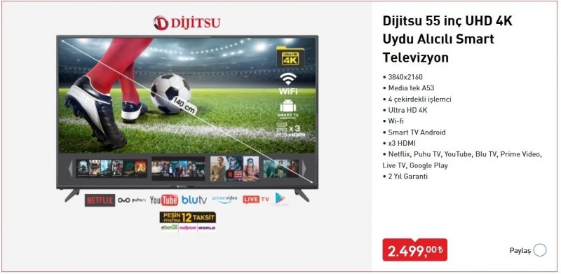 كيف تشتري تلفزيون Dijitsu الذكي المباع في BİM؟ ميزات Dijitsu Smart TV