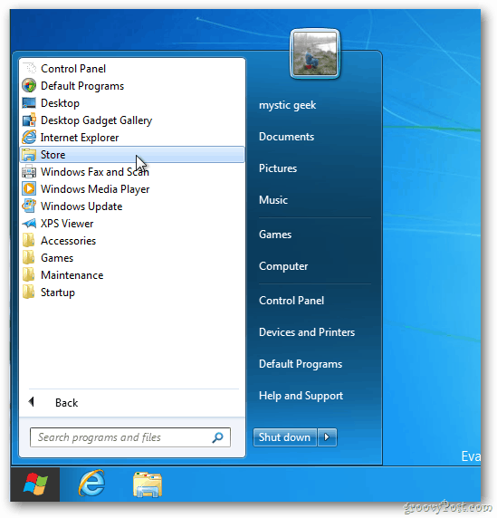 قائمة ابدأ في Windows 8