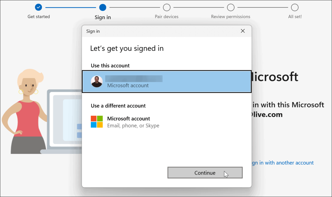 قم بتسجيل الدخول باستخدام حساب Microsoft