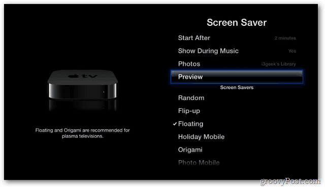 Apple TV: استخدم صورك كشاشة توقف