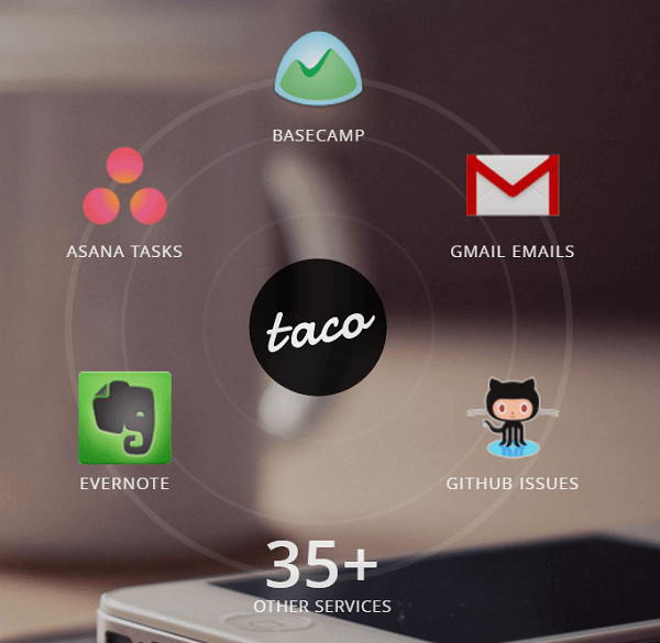 اربط جميع خدماتك بتطبيق Taco.