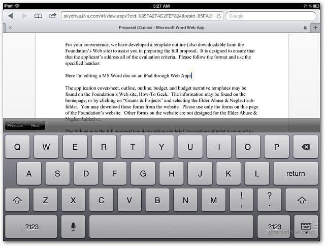التحرير - Word-Document-iPad
