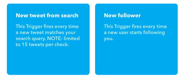 اختر تغريدة جديدة من البحث عن مشغل IFTTT الصغير الخاص بك.