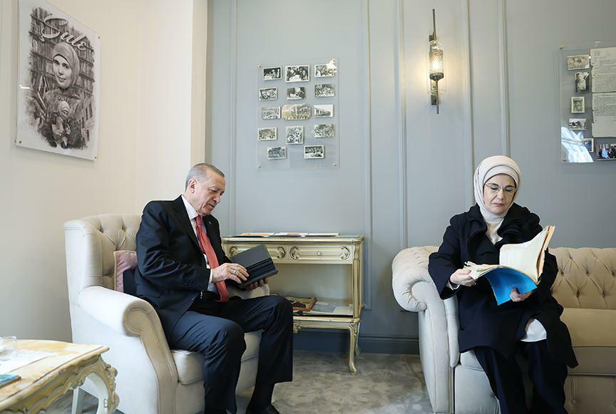 قام الرئيس أردوغان وأمين أردوغان بجولة في مؤسسة Şule Yüksel Şenler
