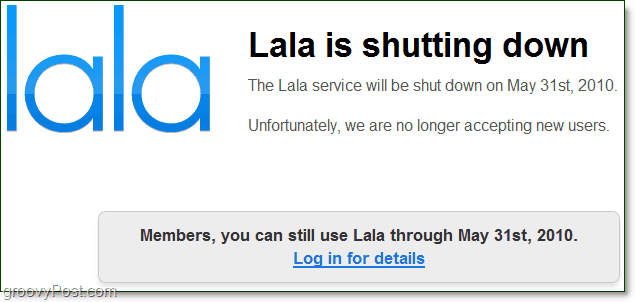 LaLa.com يغلق ويمرر العهود إلى iTunes [groovyNews]