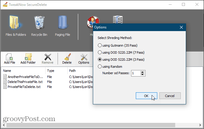 أداة حذف آمنة SecureDelete لنظام التشغيل Windows