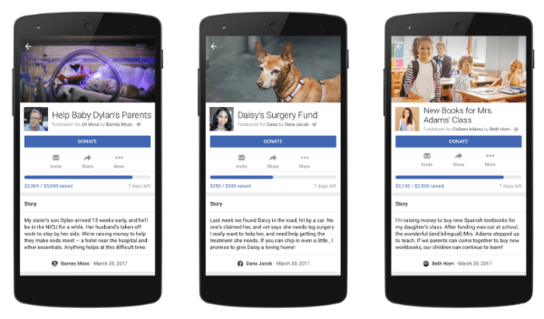 يوسع Facebook أدوات العطاء الخيري للمستخدمين الشخصيين و Facebook Live.