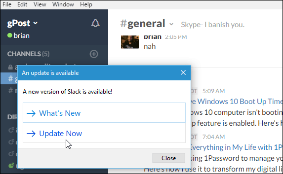 تم تحديث تطبيق Slack Windows Desktop إلى 2.0.1