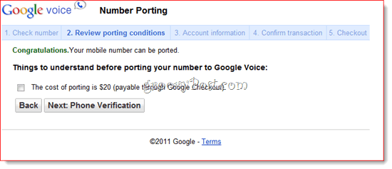 نقل الرقم الموجود إلى Google Voice