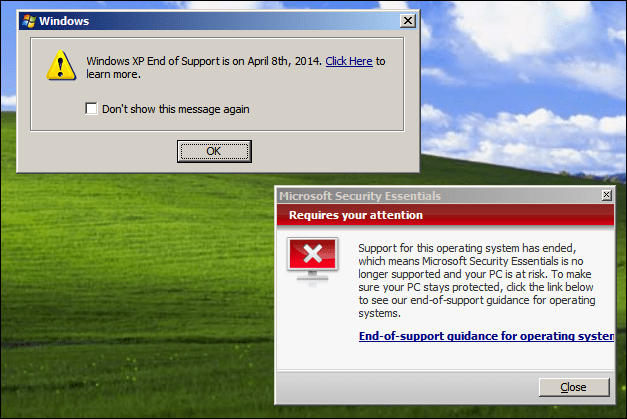 مايكروسوفت تحديث أساسيات الأمن XP لفترة محدودة