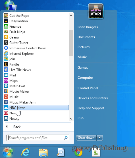 استبدال قائمة ابدأ في Windows 7