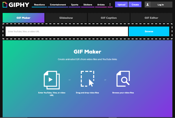 ابحث عن ملفات GIF الخاصة بك أو أنشئها باستخدام Giphy.