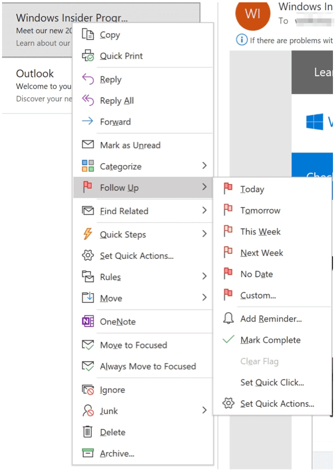 علامات تلميحات Microsoft Outlook