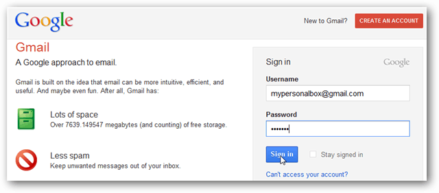 تسجيل الدخول إلى Gmail