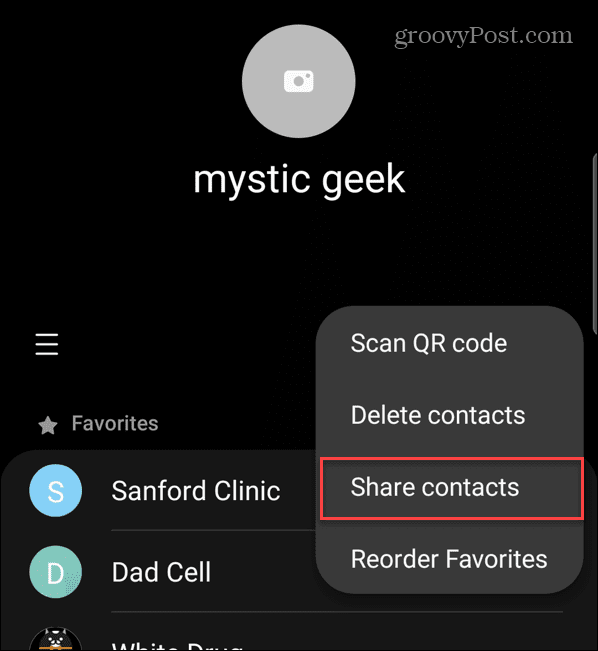 نقل جهات الاتصال من Android إلى Android