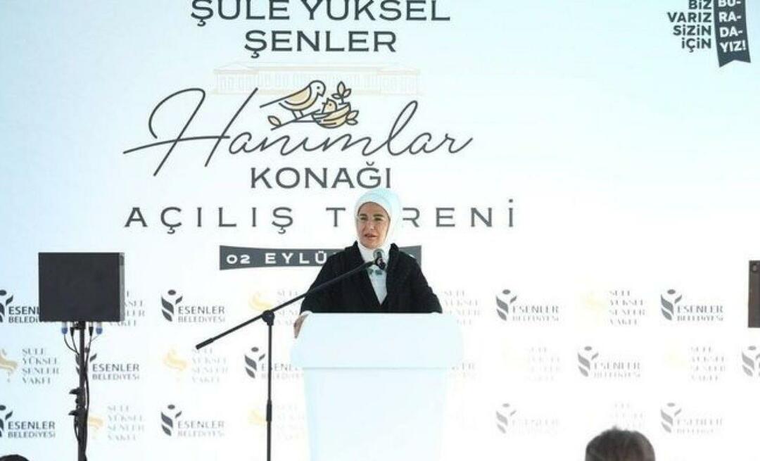حضرت أمينة إرداغان افتتاح قصر Şule Yüksel Şenler.