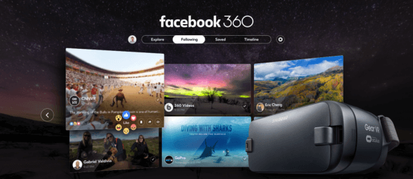 أعلن Facebook عن أول تطبيق مخصص للواقع الافتراضي ، Facebook 360 لـ Gear VR.