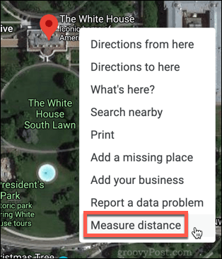 خرائط جوجل قياس المسافة الخيار