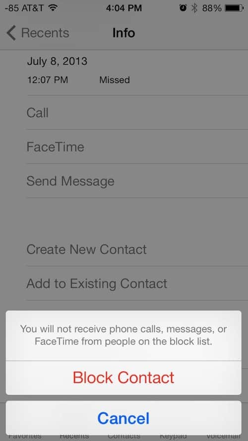 يضيف Apple iOS 7 القدرة على حظر المكالمات والرسائل النصية غير المرغوب فيها