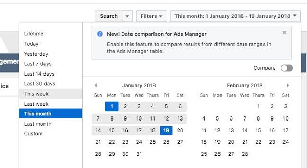 طرح Facebook ميزتين جديدتين لإعداد التقارير في Ads Manager ، مقارنة التاريخ وإعداد التقارير الإبداعية.