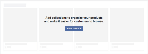إضافة مجموعة لتنظيم منتجات متجر الفيسبوك
