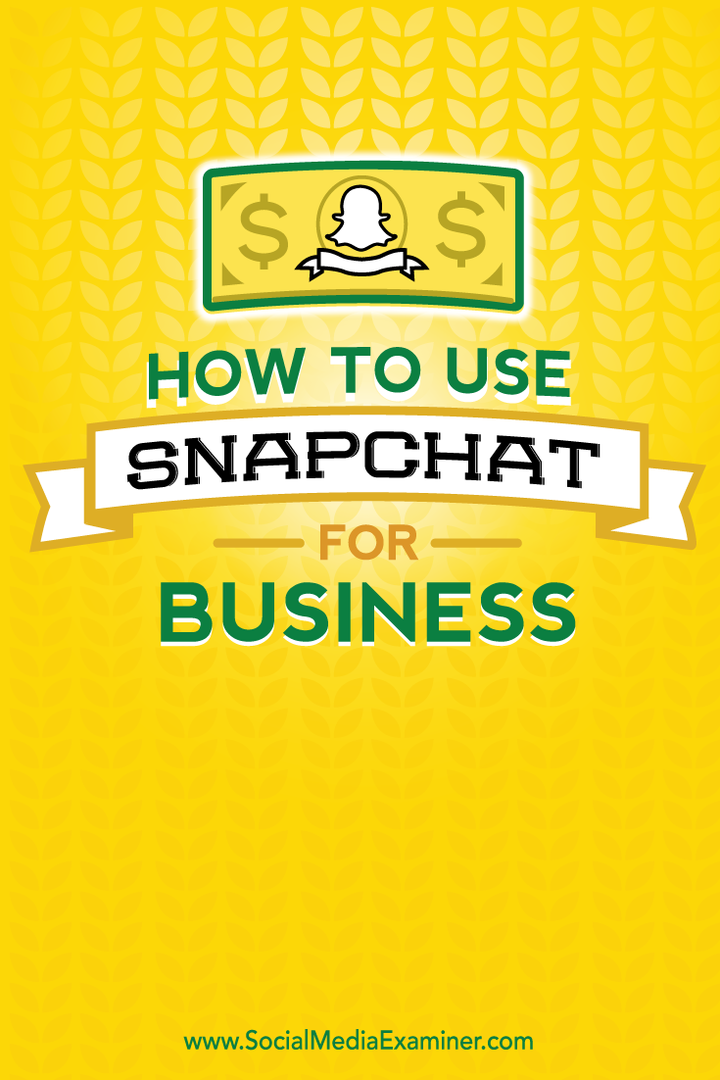 كيفية استخدام Snapchat للأعمال: ممتحن وسائل التواصل الاجتماعي