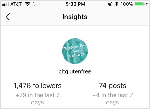 نظرة عامة على Instagram Insights