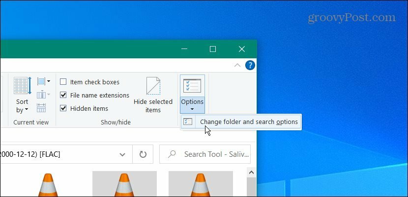 خيارات مستكشف ملفات Windows 10