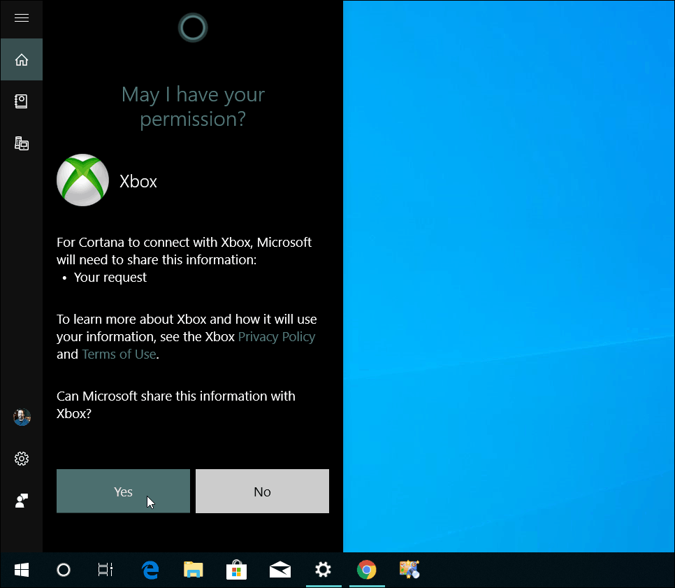 قم بتوصيل Xbox One Cortana PC