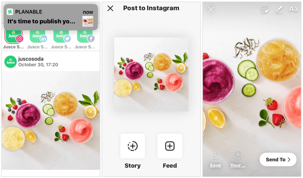 جدولة قصة Instagram عبر Planable