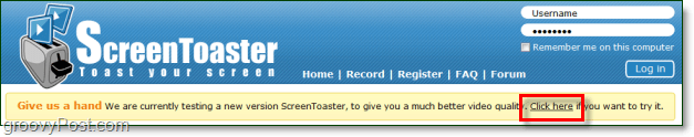 كيف تجعل التقاط الشاشة فيديو مجاني على الانترنت باستخدام ScreenToaster