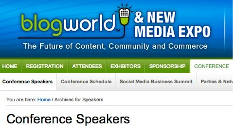 المتحدثين blogworld 2012