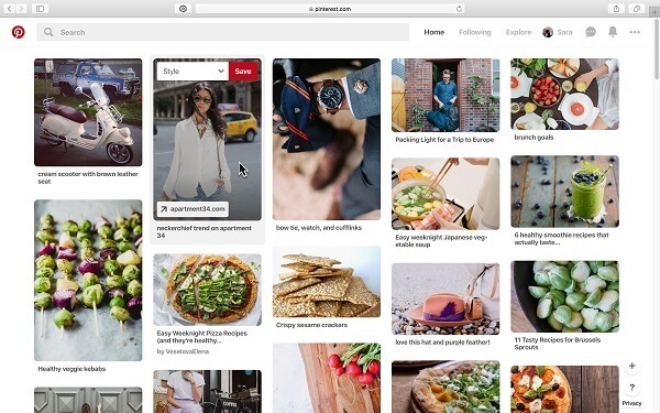 طرح Pinterest تحديثًا يجعل من الممكن حفظ الدبابيس على لوحة من سطح المكتب على الويب بنقرة واحدة فقط بدلاً من الاضطرار إلى النقر فوق الزر حفظ واختيار لوحة.
