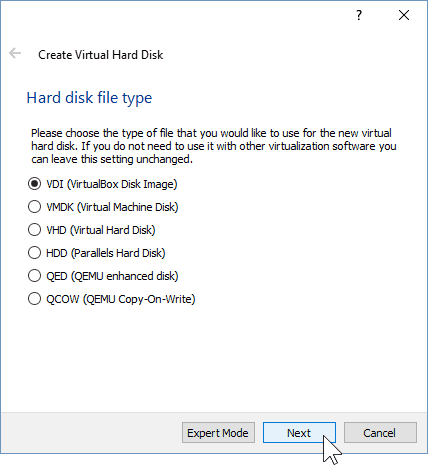 05 تحديد نوع القرص الصلب (تثبيت Windows 10)