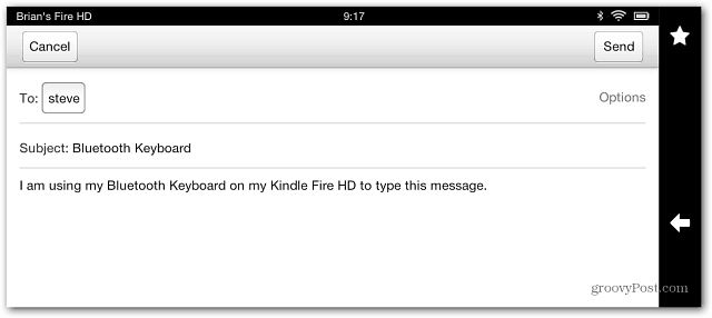 Email Kindle FIre HD