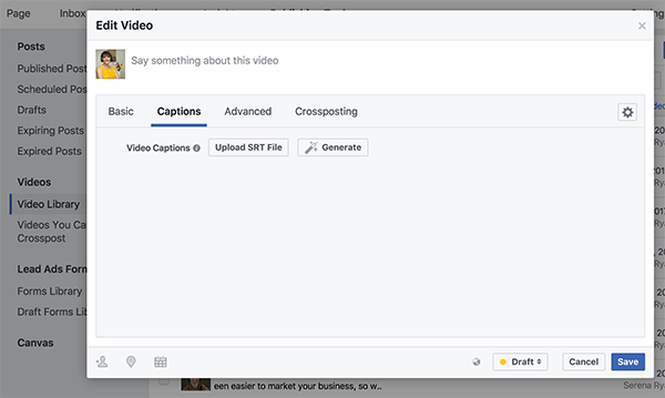 اضغط على الزر "إنشاء" (الذي يحمل رمز العصا السحرية) لإنتاج تسميات توضيحية تلقائية للفيديو الخاص بك.