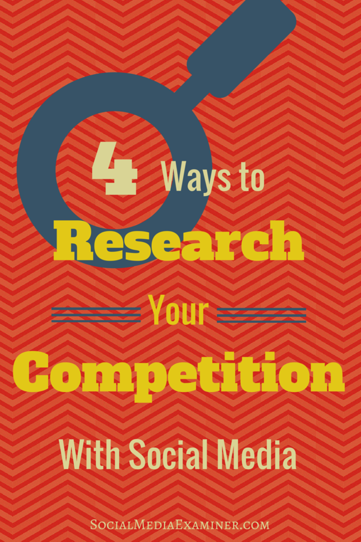 كيفية البحث عن المنافسة على وسائل التواصل الاجتماعي